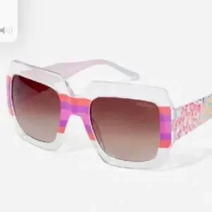 Lilly Pulitzer Oversized Square Sunglasses Multi Splashdance Accessories Small Lilly Pulitzer Square Sunglasses for Women for sale | eBay main image 3